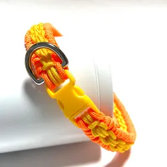 ペット用品　🐕‍🦺犬の首輪　🐈猫の首輪　チョーカー　パラコード2㎜使用　鎖編みタイプ　Dカン1個　ハンドメイド　内寸29.5㎝