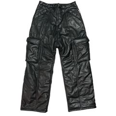 BASICKS　PU Leather Cargo Pants