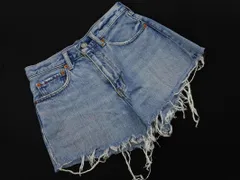 MOUSSY マウジー カットオフ ショート デニムパンツ size1/青 ■◆ レディース