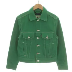 オフホワイト OFF WHITE LEVI’S MAIN LABEL リーバイス コラボ 17AW 3rd カラーデニム ジャケット Gジャン XS 緑 グリーン /IR ■GY19のサムネイル