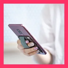 【スタッフおすすめ！】[Sinjimoru] スマホストラップ カード入れ、 ID カードホルダー 片手で楽に操作可能な スマホ落下防止 ハンドストラップ iPhone 15、14、13、12 シリーズ/galaxyなど 全機種対応 スマホ