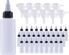 RYOHIN Lab. 良品ラボ ドロッパーボトル スポイトボトル 小分け 詰め替え用 塗料 グルー 漏斗10個付 30個セット 30ml(ホワイト)