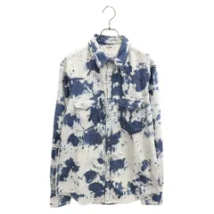 CELINE (セリーヌ) 21SS Bleach Western Shirt ブリーチ ルーズウエスタン長袖シャツ インディゴ/ホワイトのサムネイル