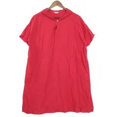 Samansa Mos2 サマンサモスモス 春夏★ クールコットン アソート 半袖 スキッパー チュニック ワンピース Sz.F レディース