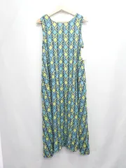 ◇ ⊂ ◎ ●未使用● CIAOPANIC TYPY 幾何学模様 ノースリーブ ロング ワンピース サイズＯＮＥ グリーン レディース E  【1506250008654】