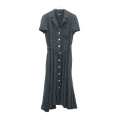 POLO RALPH LAUREN ポロラルフローレン ポルカドット クレープ ベルテッドドレスワンピース  ネイビー 4