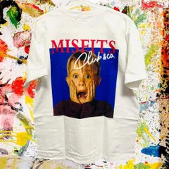 MISFITS ホームアロン Tシャツ 半袖 メンズ 新品 個性的 白 ホワイト マックーレー・カルキン HOMEALONE レア　MISFITS　バンド Tシャツ 90s 未使用　パンク　Tシャツ お洒落のサムネイル