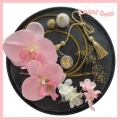 ピンク 胡蝶蘭髪飾り 水引 和玉 成人式 結婚式 卒業式 和装前撮り 振袖袴