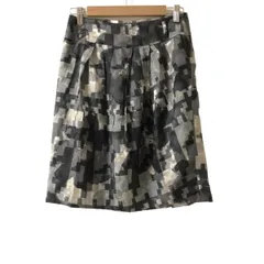 Max MaraWEEKEND(マックスマーラウィークエンド) スカート サイズ36 S レディース - グレー×ベージュ×白 ひざ丈