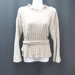 ◇ ◎ SENSE OF PLACE ハイネック カジュアル かわいい おしゃれ 長袖 ニット サイズF ベージュ レディース E  【1310050031992】