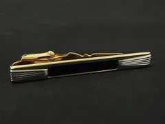 ■美品■ ChristianDior クリスチャンディオール ネクタイピン タイクリップ アクセサリー メンズ ゴールド系×ブラック系 DG2630のサムネイル