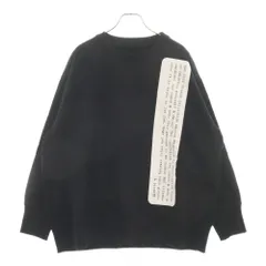 MM6 Maison Margiela (エムエムシックスメゾンマルジェラ) 21SS LETTER PRINT SWEAT ラベルプリント クルーネック スウェットトレーナー ブラック レディース S62GU0048