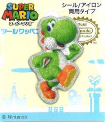 ING-MRS-032 キャラクター シール（ 刺しゅう ） ワッペン  スーパーマリオ （ ヨッシー )  キャラクターワッペン アップリケ アイロン 刺繍 かわいい おしゃれ マーク キッズ 子供 こども 入園 入学
