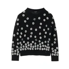 シャネル CHANEL ニット ココマーク デイジー P72453K10396 ブラックxホワイト カシミヤ ニット レディース Used Aのサムネイル