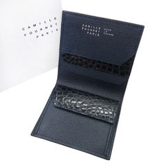 【新品未使用】カミーユフォルネ Camille Fournet 現行品 VERSO アリゲーター コインケース付 コンパクトウォレット 定11.5万 保証書 47325