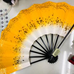 新品★ 舞扇子 京扇子 黄色 小石 ぼかし