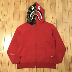 BAPE 迷彩シャークフードパーカーレッド A BATHING APE アベイシングエイプ BAPE COLOR CAMO SEPARATE