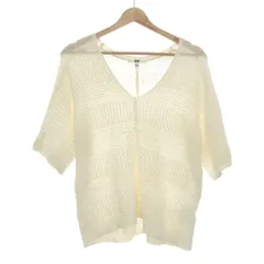 UNIQLO ユニクロ トップス カットソー ニット 七分袖 Vネック カジュアル シンプル おしゃれ レディース 大きいサイズ ホワイト XL