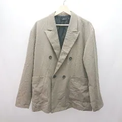 ◇ MONO-MART モノマート ダブルボタン 大人 ビジネス シンプル 長袖 ジャケット サイズM ベージュ メンズ E 1306190019099のサムネイル