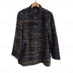 #wnc レリアン Leilian コート 15+ 黒系 マルチ スタンドカラー 大きいサイズ レディース [909745]