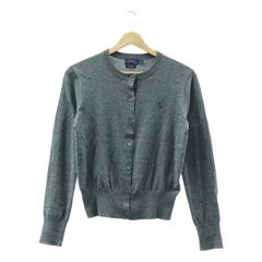 POLO RALPH LAUREN / ポロラルフローレン | コットン ロゴ 刺しゅう カーディガン | S | グレー | レディース