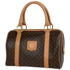 セリーヌ CELINE マカダム柄 ハンドバッグ ミニ ボストンバッグ ハンドバッグ コーティングキャンバス ブラウン レディース 【中古】