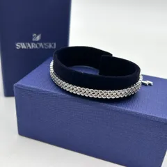 【美品】スワロフスキー ブレスレット マトリックス シルバー 二連 中古