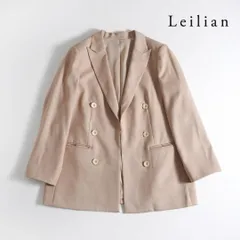 339t*美品 大きいサイズ レリアン ウール ダブルブレストジャケット.