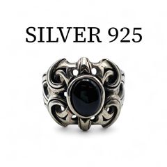 2771 シルバーリング クロスモチーフ オニキス SILVER925 22号 - メルカリ