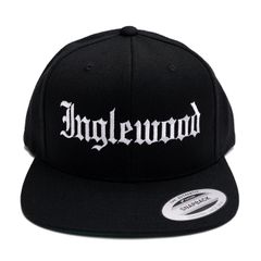 【Los Angeles】INGLEWOOD SNAPBACK CAP【BLACK】【CITY CAP】 (通販 メンズ レディース 男 女 兼用 帽子 キャップ コンプトン ウエストコースト 西海岸 LA ギャングスタ ヒップホップ ロゴ ブラック 黒)