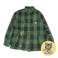 カーハート 古着 アウター ジャケット 裏地ボア チェック L