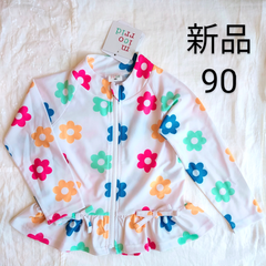 【新品】ラッシュガード 水着 フリル 女の子 キッズ　kids　子供服  micorrid  ミコリッド 花柄