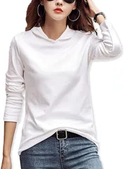 [ハベリィ] ポロシャツ 襟付き T シャツ カットソー トップス 長袖 ゴルフ ウエア レディース ルーム ウェア ワンマイル ウエアー インナー ナガソデ 無地 カジュアル tシャツ ストレッチ オシャレ スポーツ シンプル デザイン [ホワイト] [L]