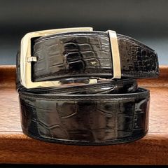 クロコダイルベルト ワニ革 長い 穴ピンバックル メンズ ビジネス 男性レザーベルト大きいサイズ 贈り物 紳士高級 プレゼント 彼氏