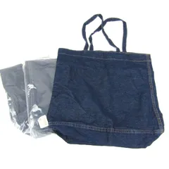 トートバッグ 3点セット 未使用 デニム インディゴブルー 鞄 カバン まとめて レディース