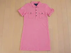 ラルフローレン キッズ ralph lauren ワンピース S 約110cm 120cm【中古】 ユーズド ★3 半袖 ピンク ポロシャツ素材 襟付き キッズ 子供服 女の子 ガールズ 女児 アウトレット リサイクル 古着