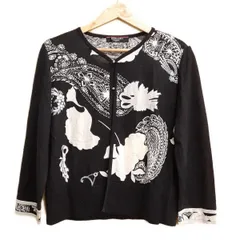 レオナール　カーディガン　長袖　花柄　モノトーン　両面総柄　ロゴボタン　ブラック 2025年最新】レオナール トップスの人気アイテム - メルカリ