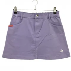 ルコック スカート ライトパープル 表微起毛 ロゴ刺しゅう  レディース 9 ゴルフウェア le coq sportif