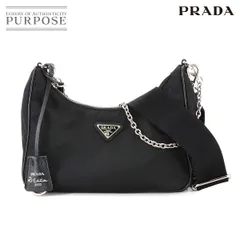 プラダ PRADA Re-Edition 2005 ショルダー バッグ ナイロン サフィアーノレザー ブラック 1BH204 Shoulder Bag 90281404