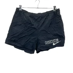 NIKE ショートパンツ XL ブラック ナイキ 90s ウエストゴム ナイロン スポーティ 古着卸 アメリカ仕入 2505-380