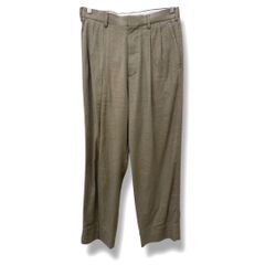 美品 ヴィンテージ チェック柄 2タック ワイド スラックス パンツ