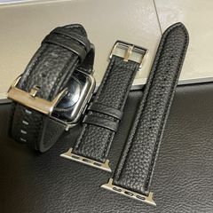 MODIGI Apple watch アップルウォッチ45 49 6 7 8 ultra ウルトラ 40 41 44 45 49 レザー 革 皮 バンド ベルト 上品 高級 人気　band iwatch 時計 柔らかい　メンズ　レディース　男性　ブラック　黒