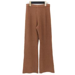 Ballsey ボールジー トゥモローランド パンツ キャメル ブラウン36(9号) ボトムス ズボン ロング セミフレア イージー ウエストゴム ニット ストレッチ ウール カシミヤ セーブル【レディース】