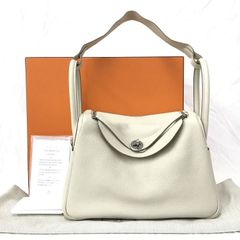 HERMES エルメス リンディ30 ホワイト ベージュ トリヨンクレマンス A刻 シルバー金具 ショルダーバッグ レディース 保存箱/袋 【中古】【美品】