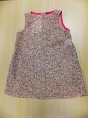 ハンドメイド　子供服　小花柄ワンピース