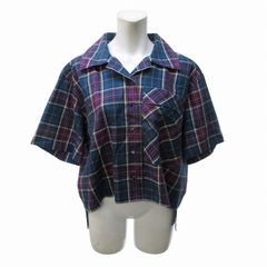 マダマダ madder madder 美品 シャツ ブラウス チェック柄 半袖