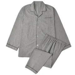 【人気商品】[J＆Y] パジャマ メンズ 春夏 綿100 二重 ガーゼ サッカー 前開き 紳士 パジャマ 上下 セット 吸汗 通気 肌に優しい 入院着 寝間着 部屋着