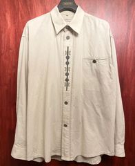 LANDHAUS C&A 長袖チロリアンシャツ ベージュ Lサイズ