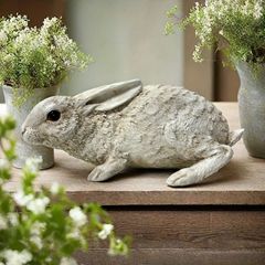 ウサギ オブジェ 置物 ラビット シャビーシック ガーデン 54606RT