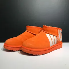 【城東80-005】 UGG アグ クラシック ウルトラミニチョップドブーツ ムートン 1126373 オレンジ 23.0cm